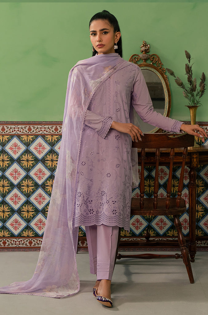 3 PIECE LAWN EMBROIDERED SUIT