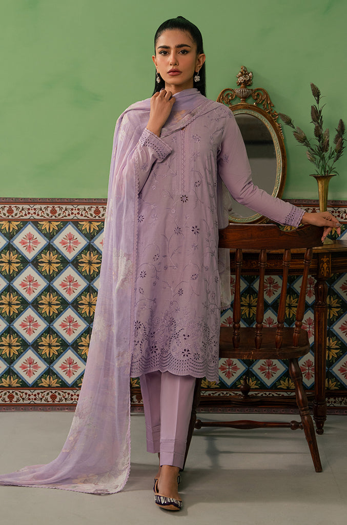 3 PIECE LAWN EMBROIDERED SUIT