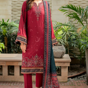 3PC LUXURY LAWN EMBROIDERED  SUIT