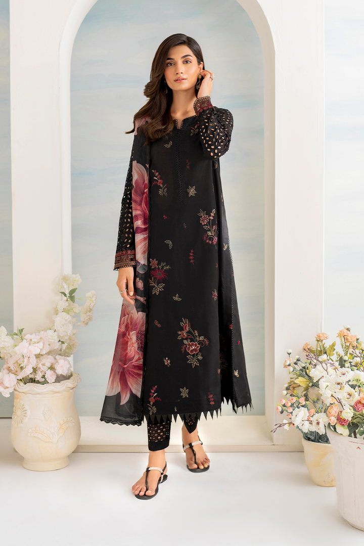 3Pcs Premium Lawn Embroidered