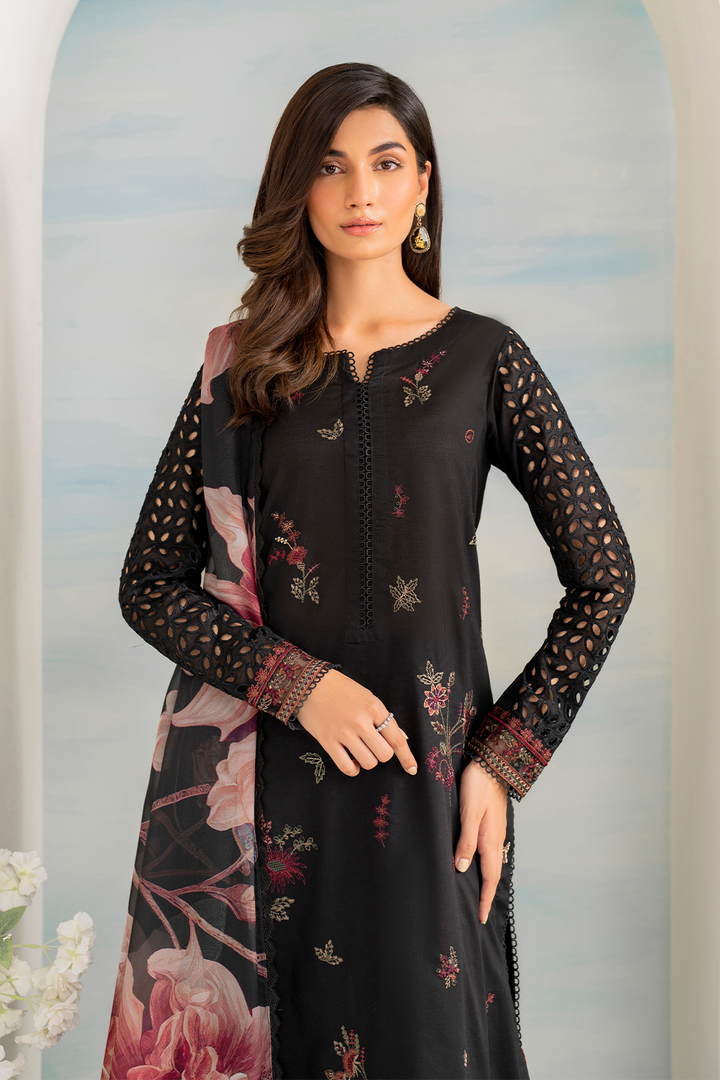 3Pcs Premium Lawn Embroidered