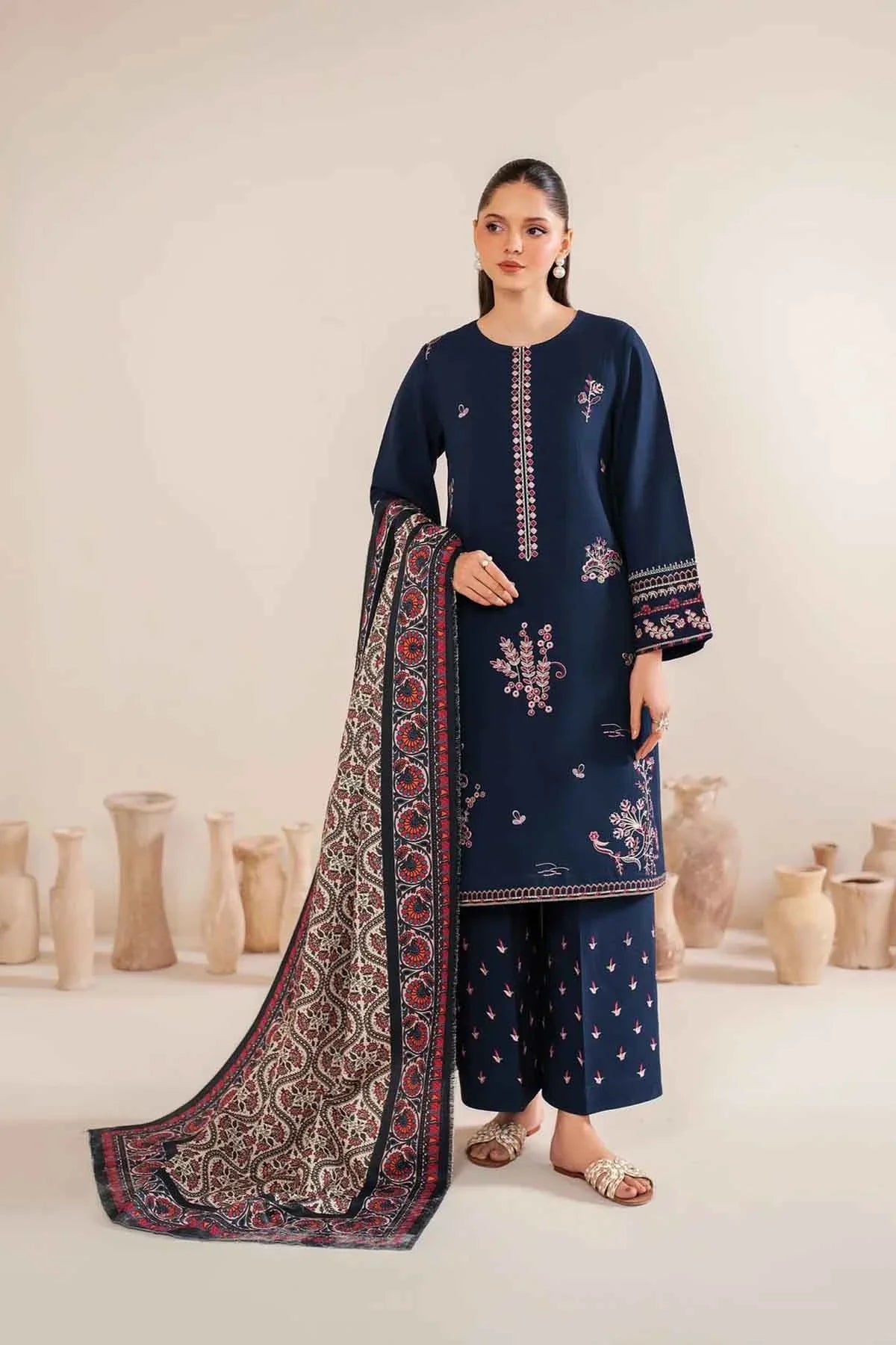 3Pcs Premium Lawn Embroidered