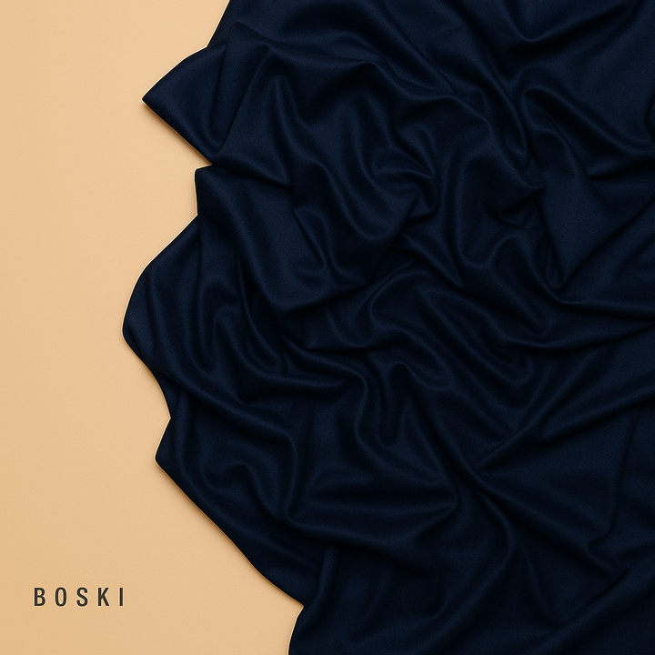 NAVY BLUE BOSKI BLENDED UNSTICHED KAMEEZ SHALWAR