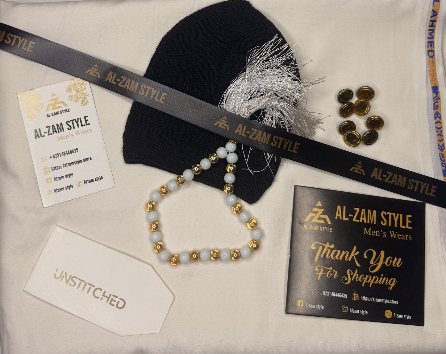 Premium Wash & Wear Boski Suit – Pre-Ramadan Special (Free Tasbih & Topi)