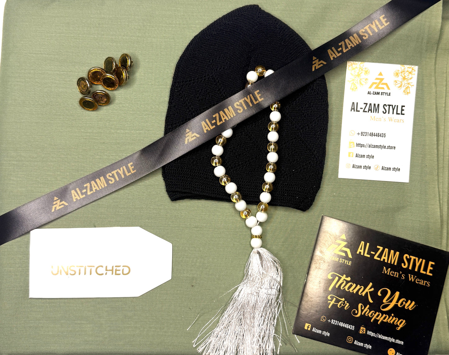 Premium Wash & Wear Boski Suit – Pre-Ramadan Special (Free Tasbih & Topi)