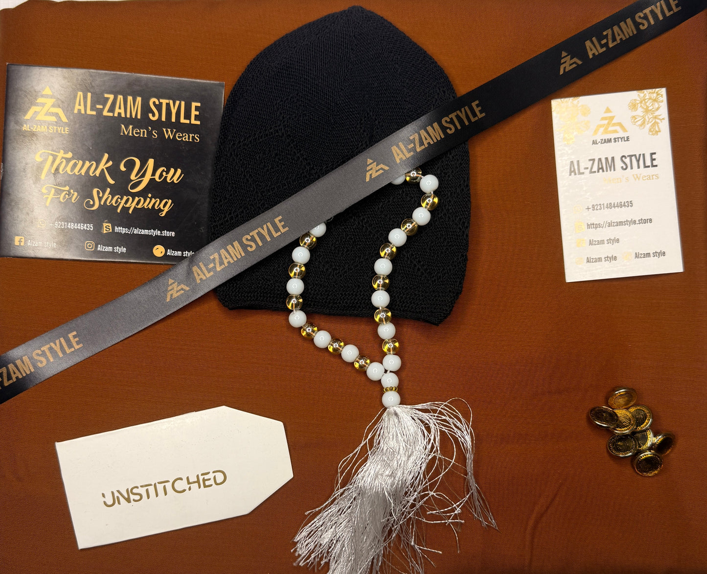 Premium Wash & Wear Boski Suit – Pre-Ramadan Special (Free Tasbih & Topi)