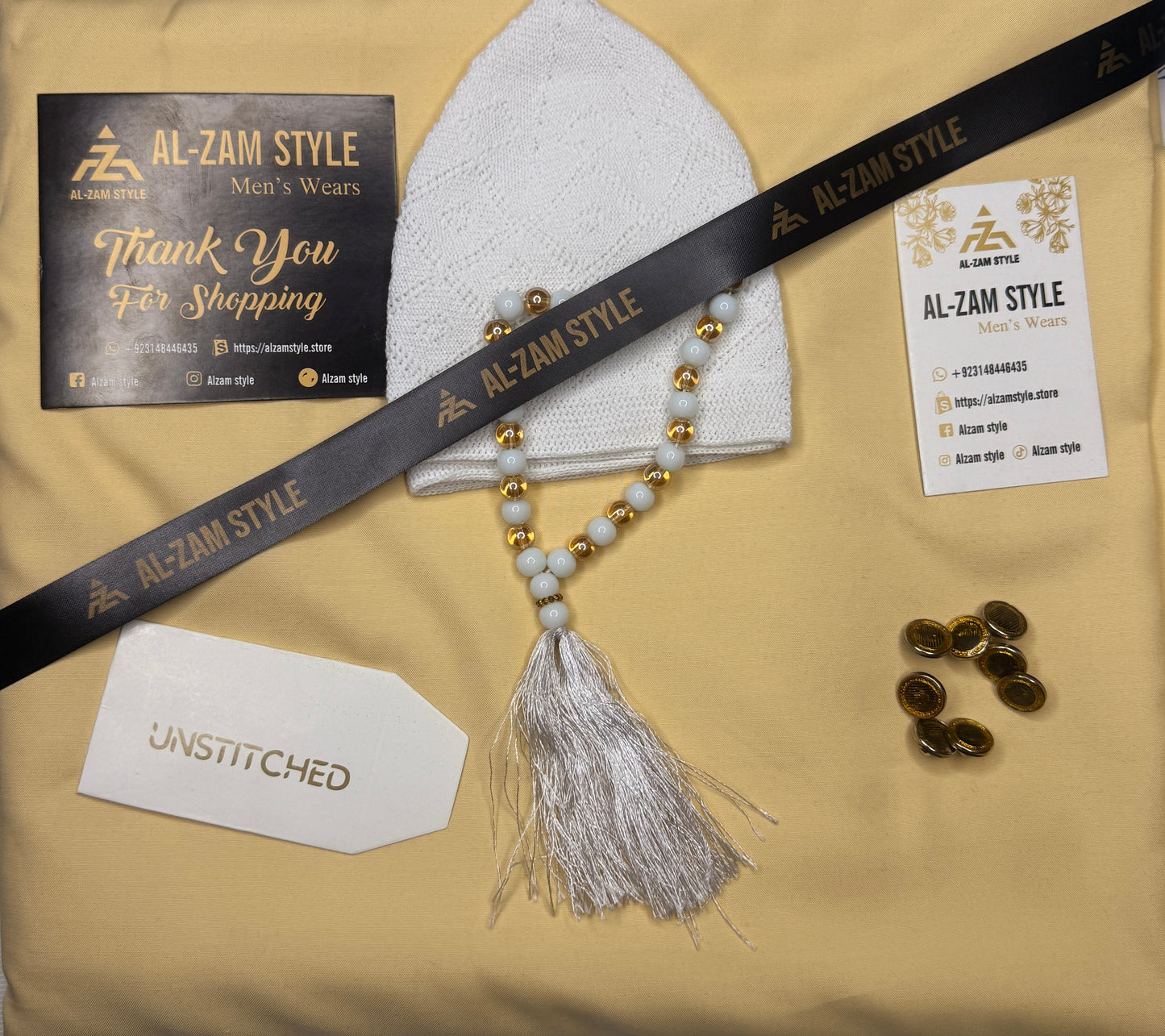 Premium Wash & Wear Boski Suit – Pre-Ramadan Special (Free Tasbih & Topi)