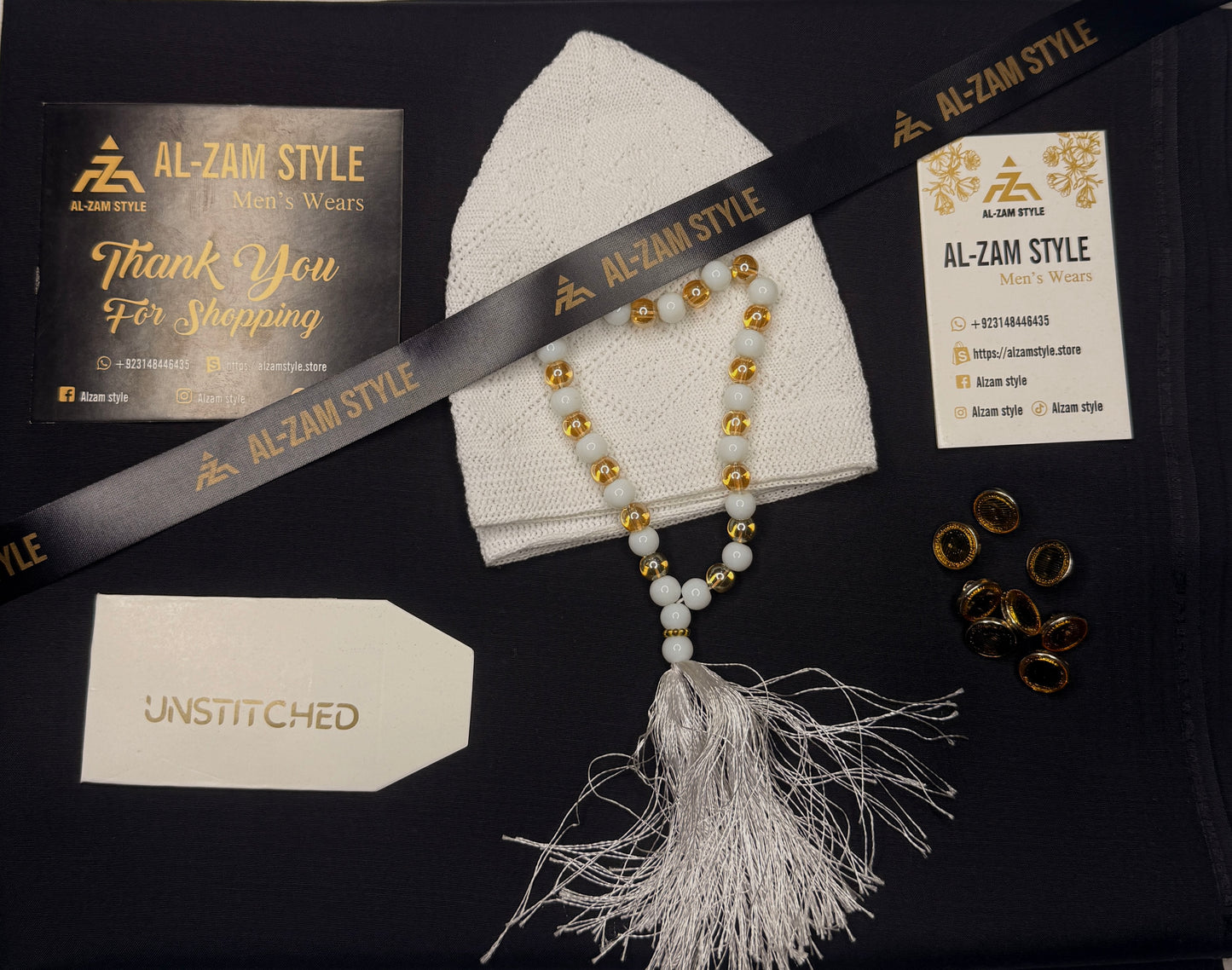 Premium Wash & Wear Boski Suit – Pre-Ramadan Special (Free Tasbih & Topi)