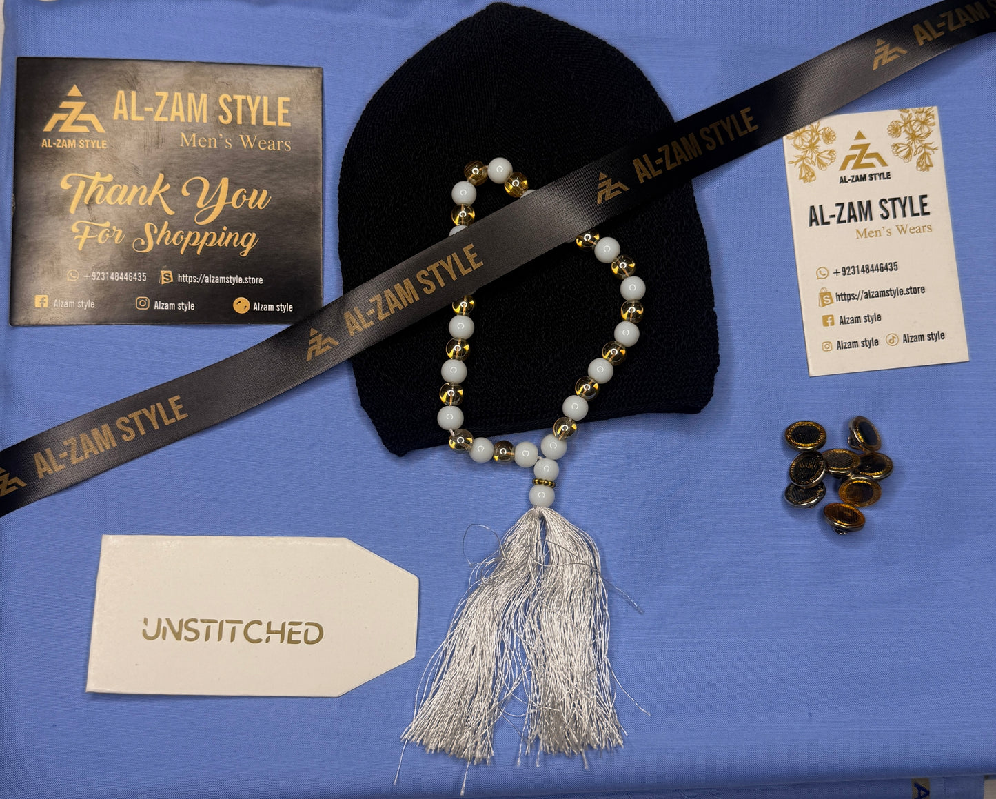 Premium Wash & Wear Boski Suit – Pre-Ramadan Special (Free Tasbih & Topi)