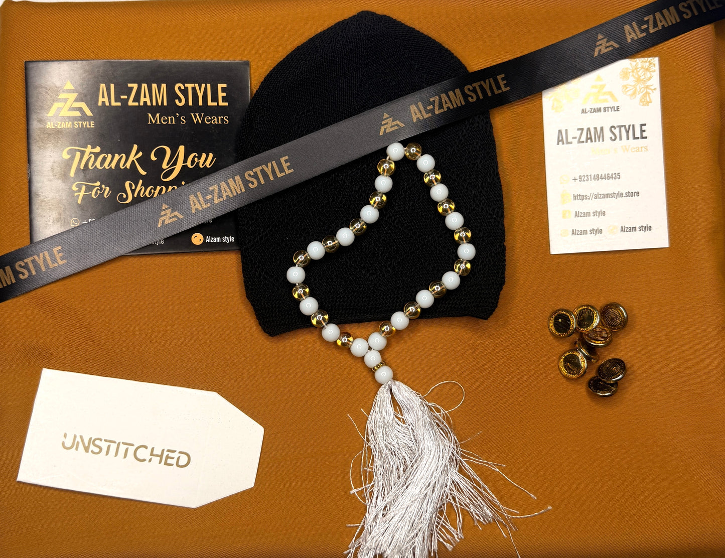 Premium Wash & Wear Boski Suit – Pre-Ramadan Special (Free Tasbih & Topi)