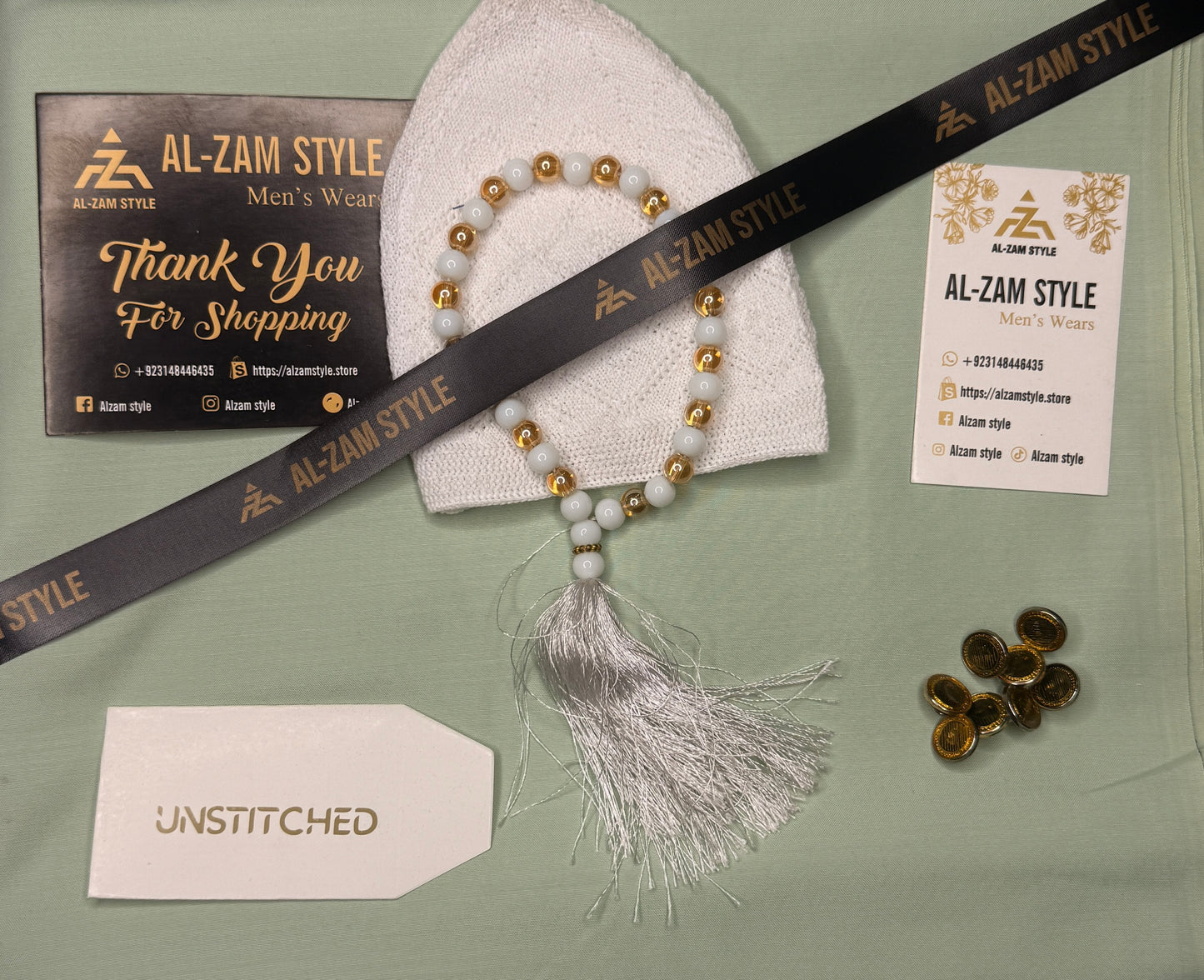 Premium Wash & Wear Boski Suit – Pre-Ramadan Special (Free Tasbih & Topi)