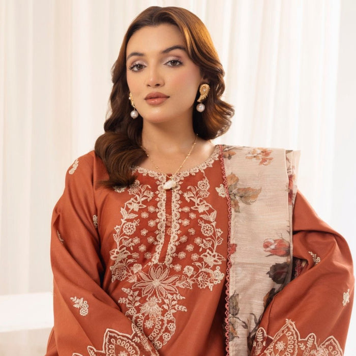 3 Piece Lawn Suit-Embroidered