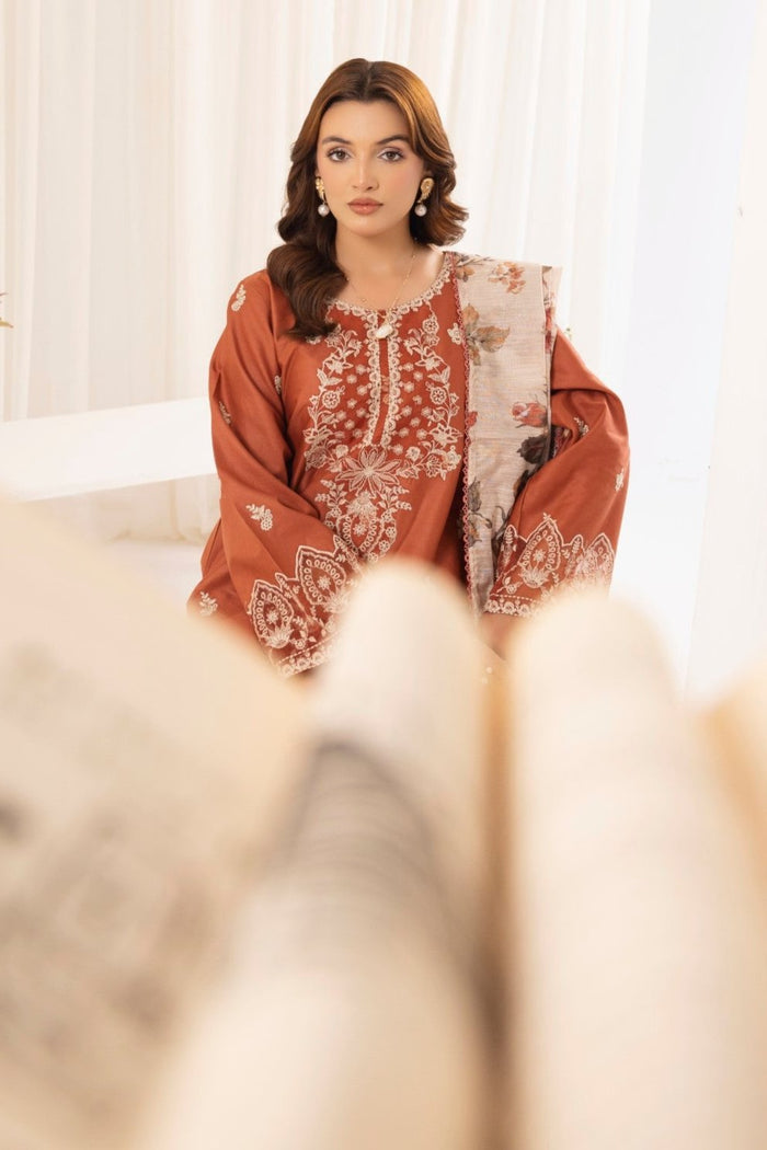 3 Piece Lawn Suit-Embroidered