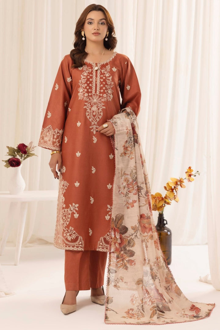 3 Piece Lawn Suit-Embroidered