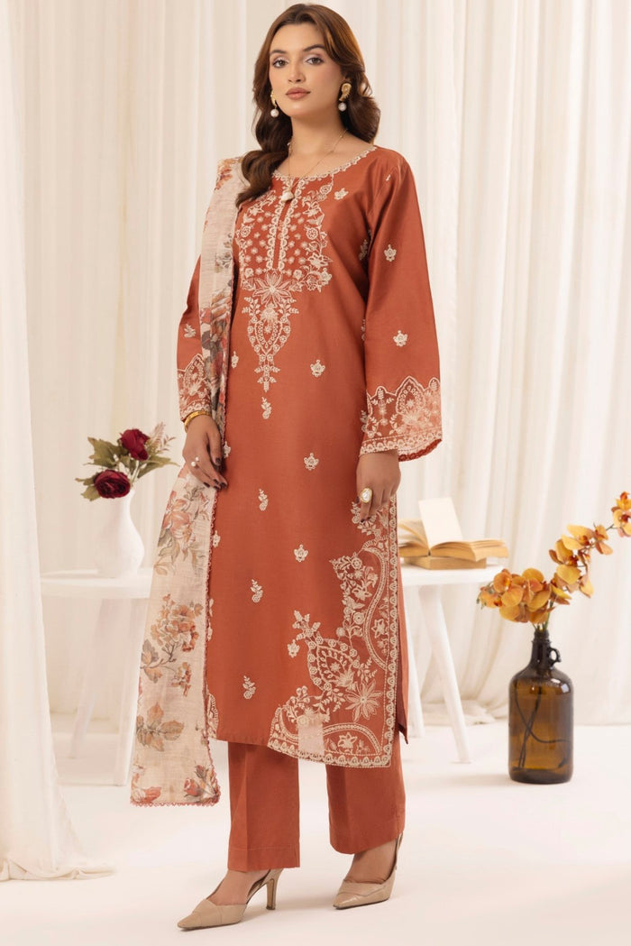 3 Piece Lawn Suit-Embroidered