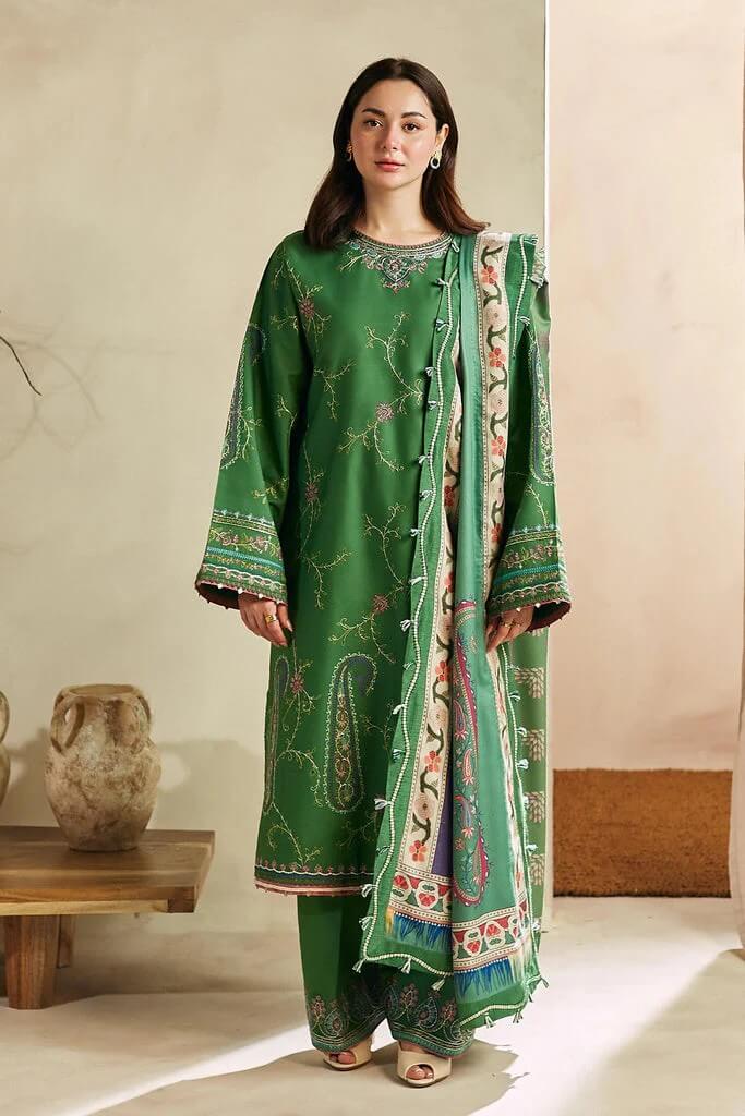 Premium Embroidered Lawn 3PC Suit
