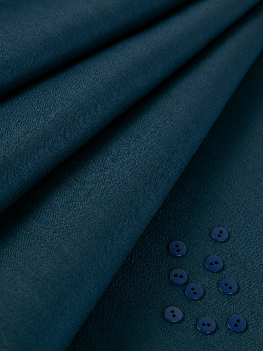 Alkaram – Premium Unstitched Teal Cotton Suit