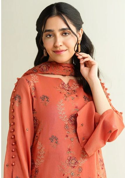 3Pcs Premium Lawn Embroidered