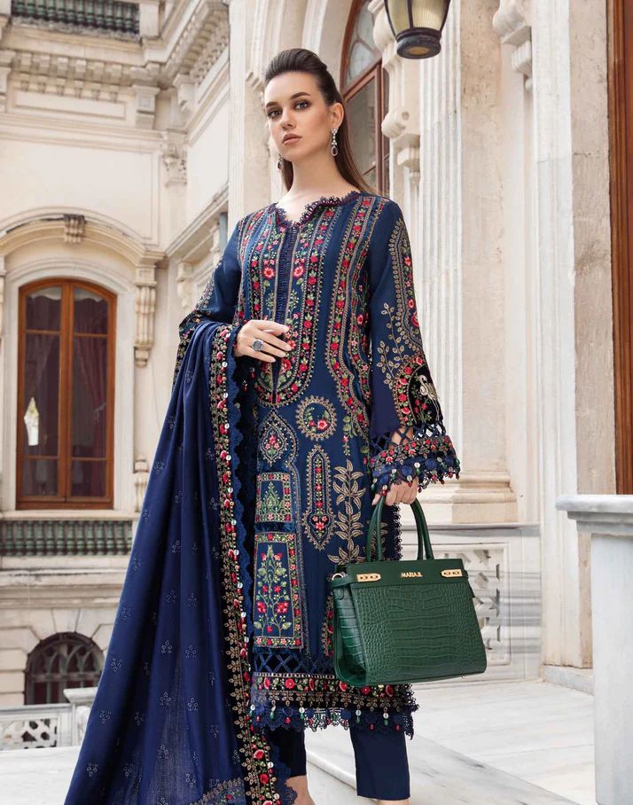 3Pcs Premium Lawn Embroidered