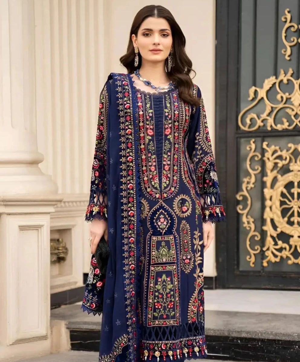 3Pcs Premium Lawn Embroidered