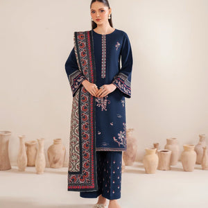 3Pcs Premium Lawn Embroidered