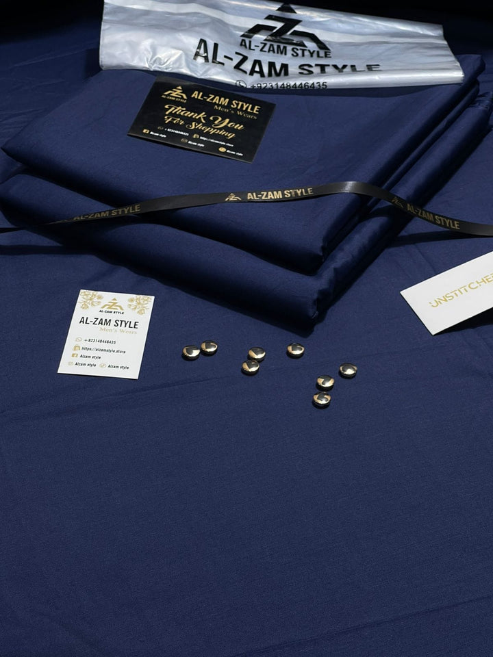 AL-ZAM STYLE - Premium Unstitched Wash N Wear Suit
