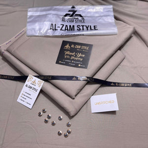 AL-ZAM STYLE - Premium Unstitched Wash N Wear Suit