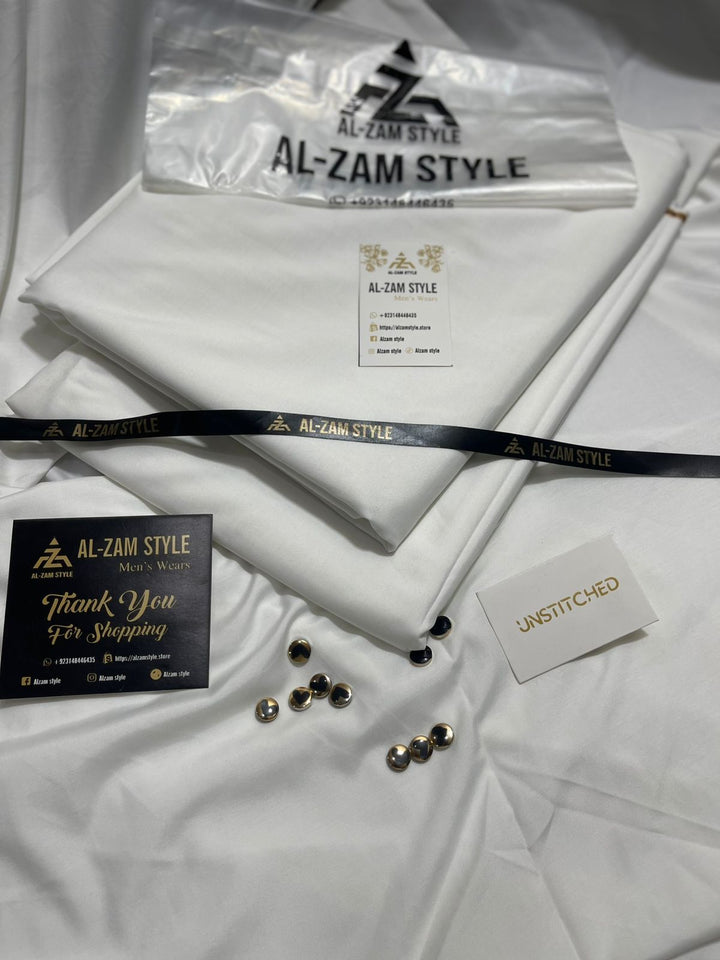 AL-ZAM STYLE - Premium Unstitched Wash N Wear Suit