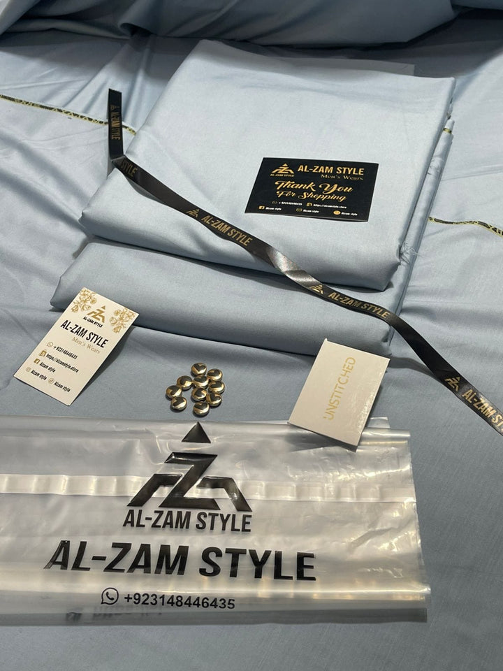AL-ZAM STYLE - Premium Unstitched Wash N Wear Suit