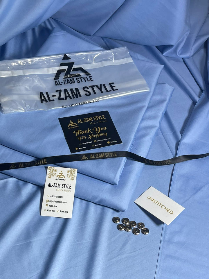 AL-ZAM STYLE - Premium Unstitched Wash N Wear Suit