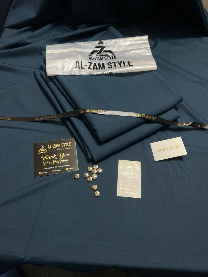 AL-ZAM STYLE - Premium Unstitched Wash N Wear Suit