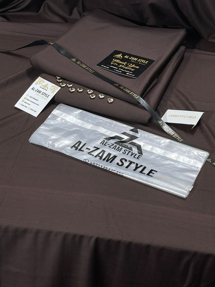 AL-ZAM STYLE - Premium Unstitched Wash N Wear Suit