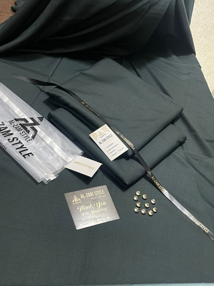 AL-ZAM STYLE - Premium Unstitched Wash N Wear Suit