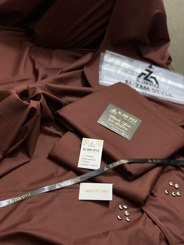 AL-ZAM STYLE - Premium Unstitched Wash N Wear Suit