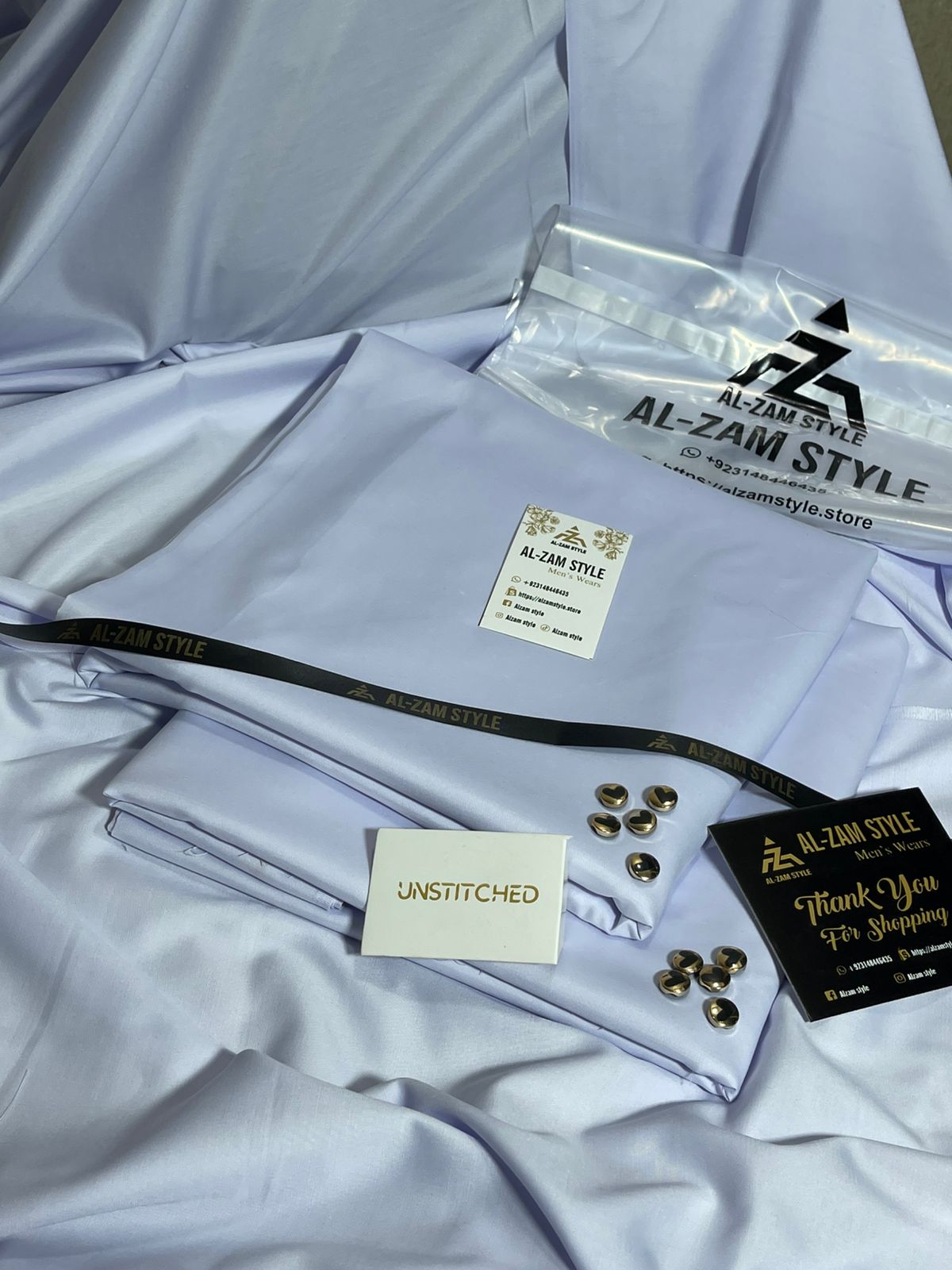 AL-ZAM STYLE - Premium Unstitched Wash N Wear Suit
