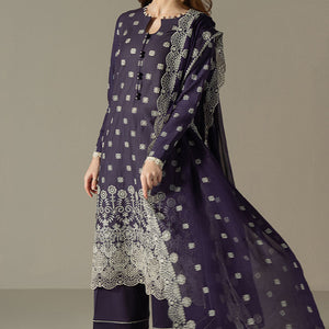 INDIGO ROYAL-3PC CHIKANKARI SUIT